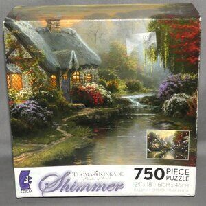 Ceaco Thomas Kincade Shimmer Jigsaw Puzzle A Quiet Evening 750 Piece 24 x 18